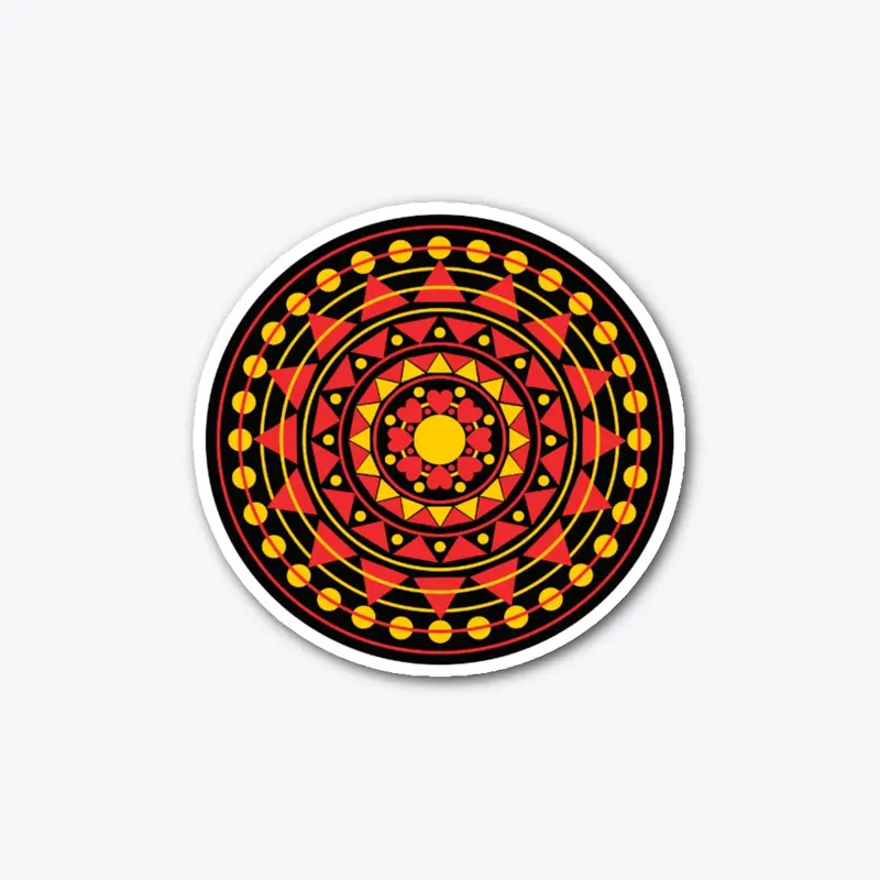 Red and Yellow Mandala